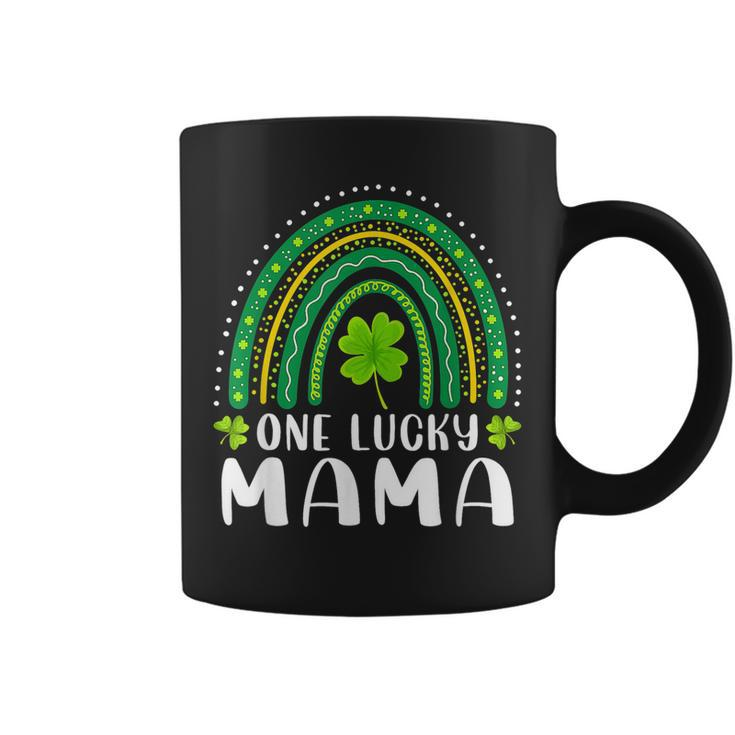 One Lucky Mama Rainbow Saint Patricks Day Lucky Mom Mother  Coffee Mug