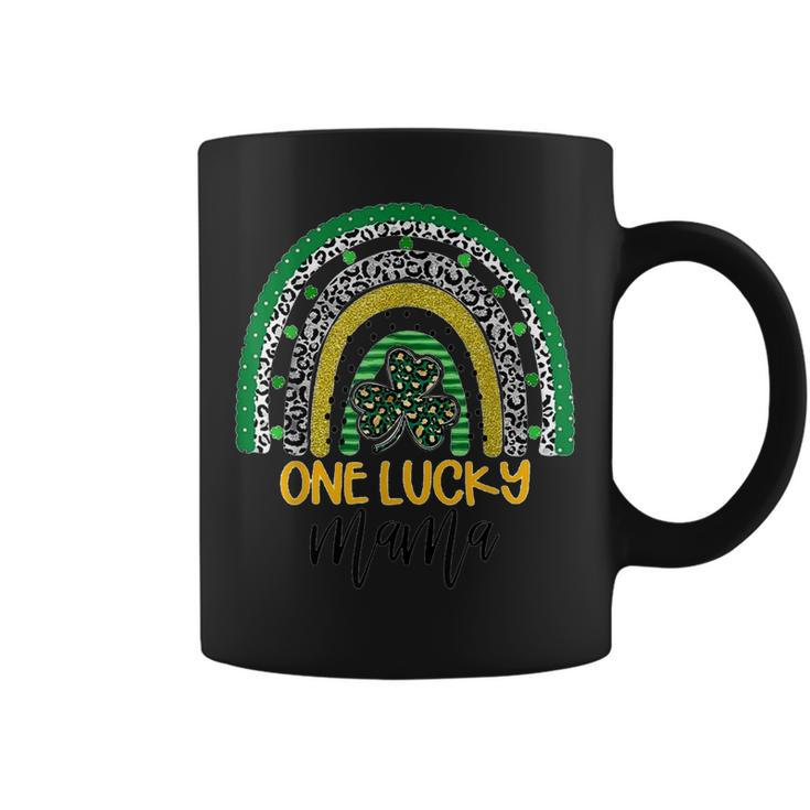 One Lucky Mama Rainbow St Patricks Day Funny Irish Shamrock  Coffee Mug