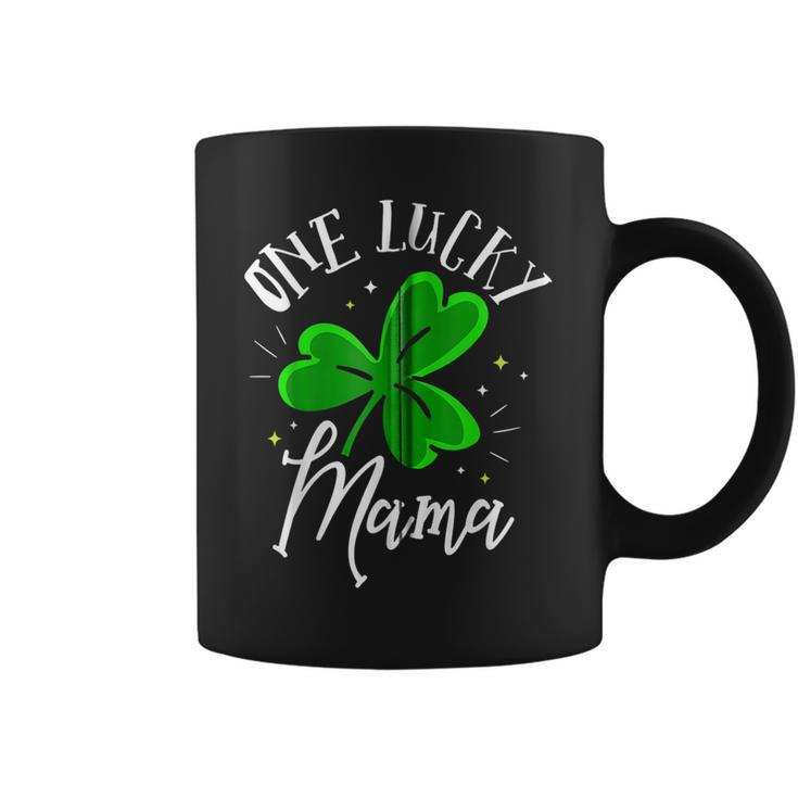 One Lucky Mama St Patricks Day Leaf Clover St Paddys Day  Coffee Mug