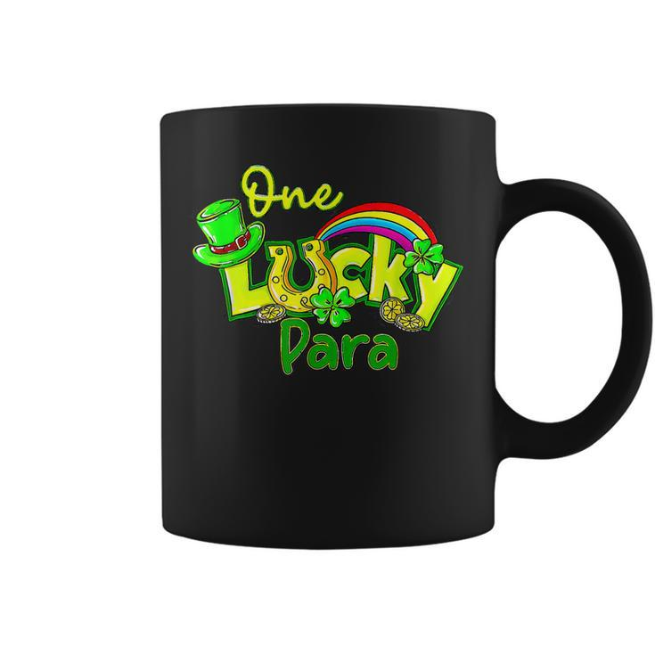 One Lucky Para St Patricks Day Shamrock Paraprofessional  Coffee Mug