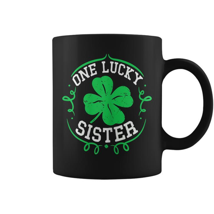 One Lucky Sister  St Patricks Day Gifts For Women Gift For Womens Coffee Mug