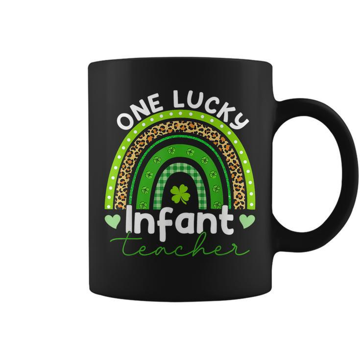 One Lucky Teacher Infant Teacher Rainbow St Patricks Day  Coffee Mug