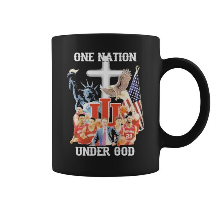 One Nation Under God Indiana Hoosiers Men’S Basketball Coffee Mug