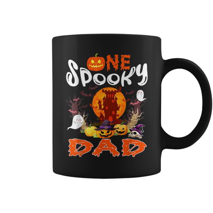 One Spooky Dad Halloween Witch Boo Ghosts Scary Pumpkins Coffee Mug