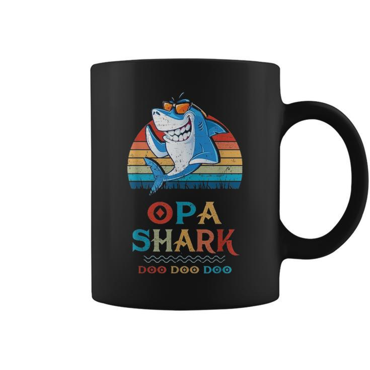 Opa Shark Fathers Day Gift From Family V2 Coffee Mug