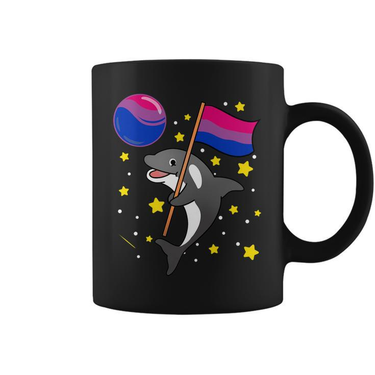 Orca In Space Bisexual Pride   Coffee Mug