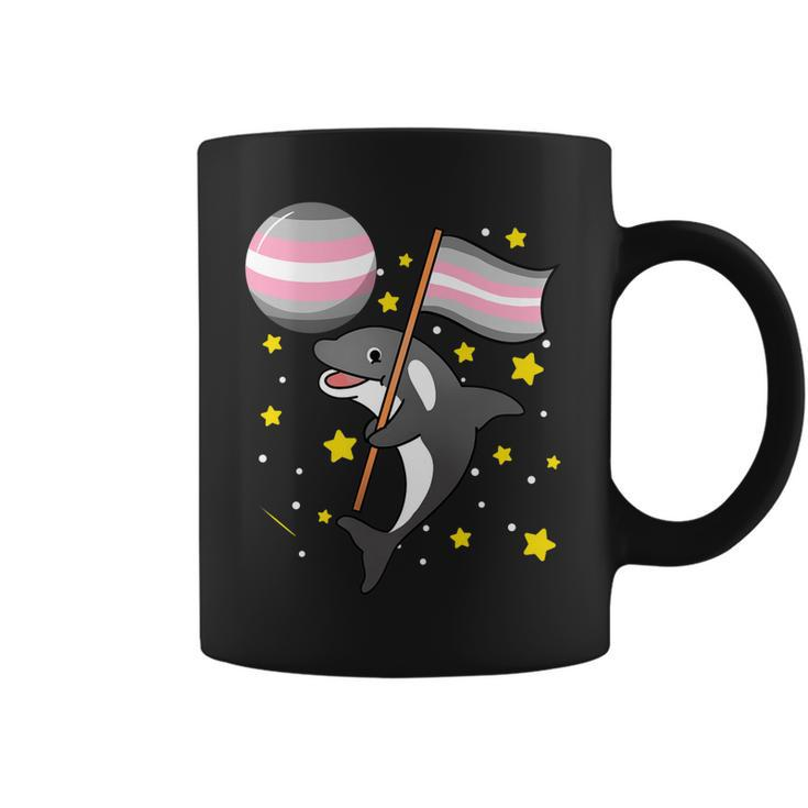 Orca In Space Demigirl Pride   Coffee Mug