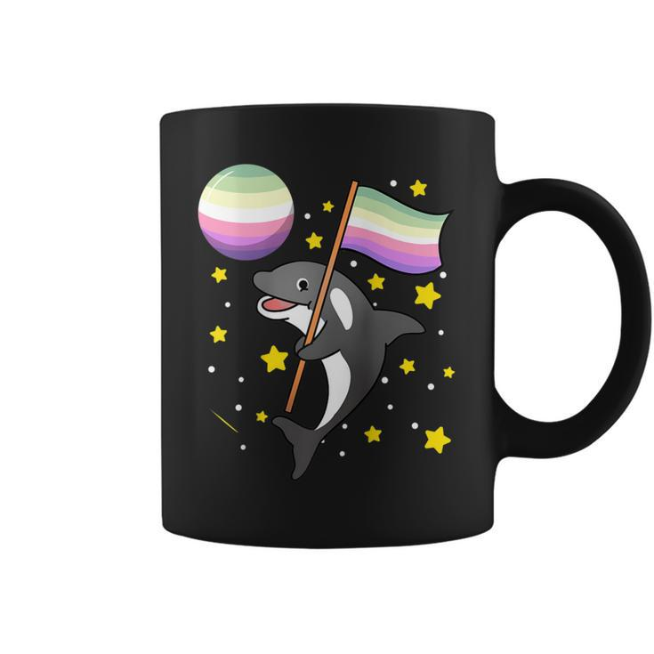 Orca In Space Genderfae Pride  Coffee Mug