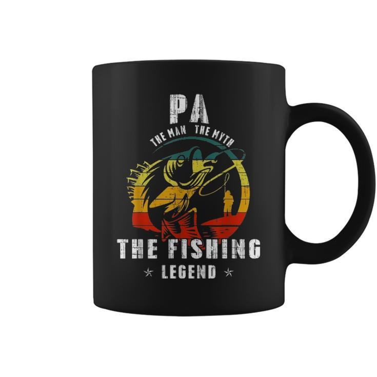 Pa Man Myth Fishing Legend Funny Fathers Day Gift Coffee Mug