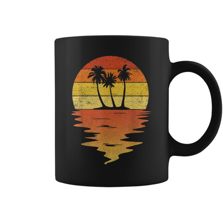 Palm Trees  Retro Sunset 70S Vintage Palm Trees  Coffee Mug