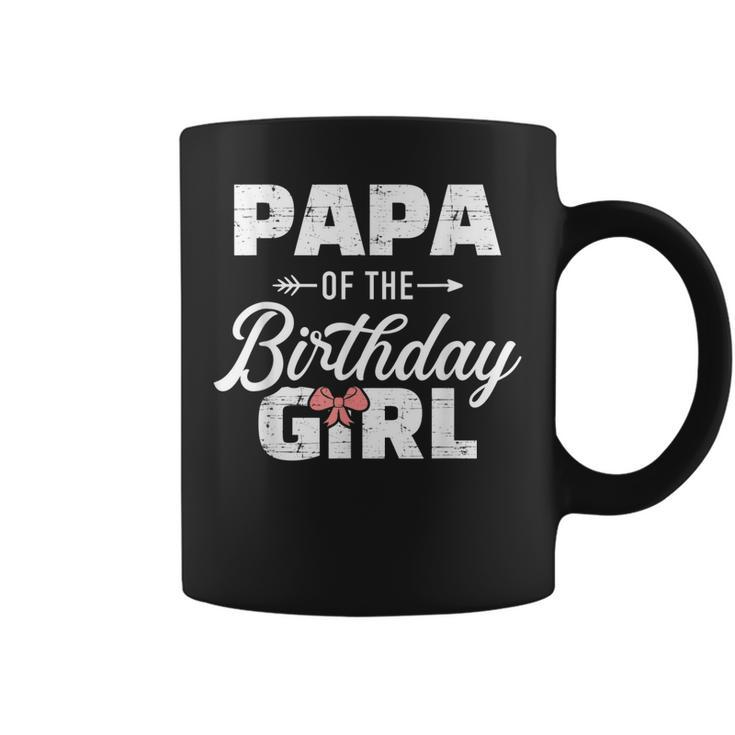 Papa Of The Birthday Daughter Girl Matching Family Grandpa Gift For Mens Coffee Mug