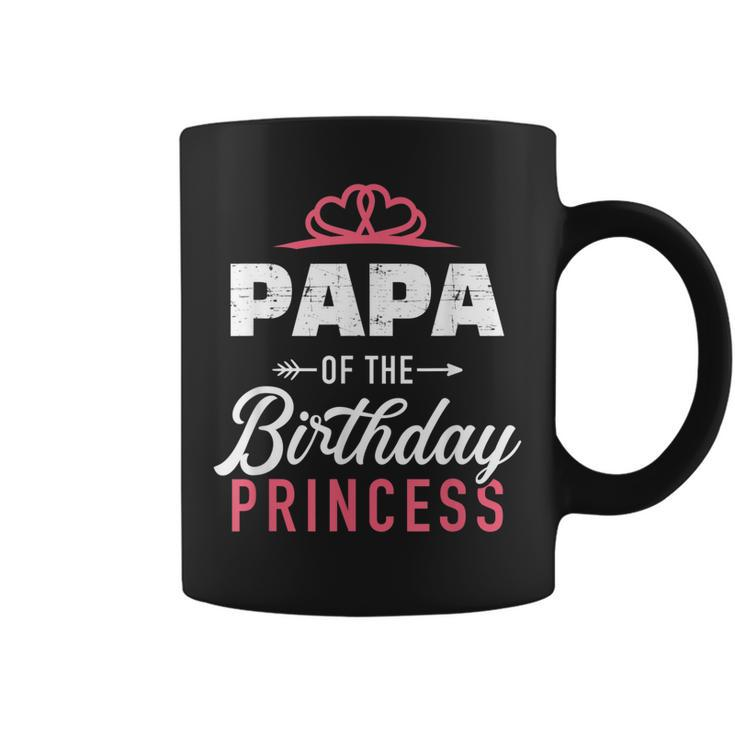 Papa Of The Birthday Princess Girl Matching Family Grandpa Gift For Mens Coffee Mug