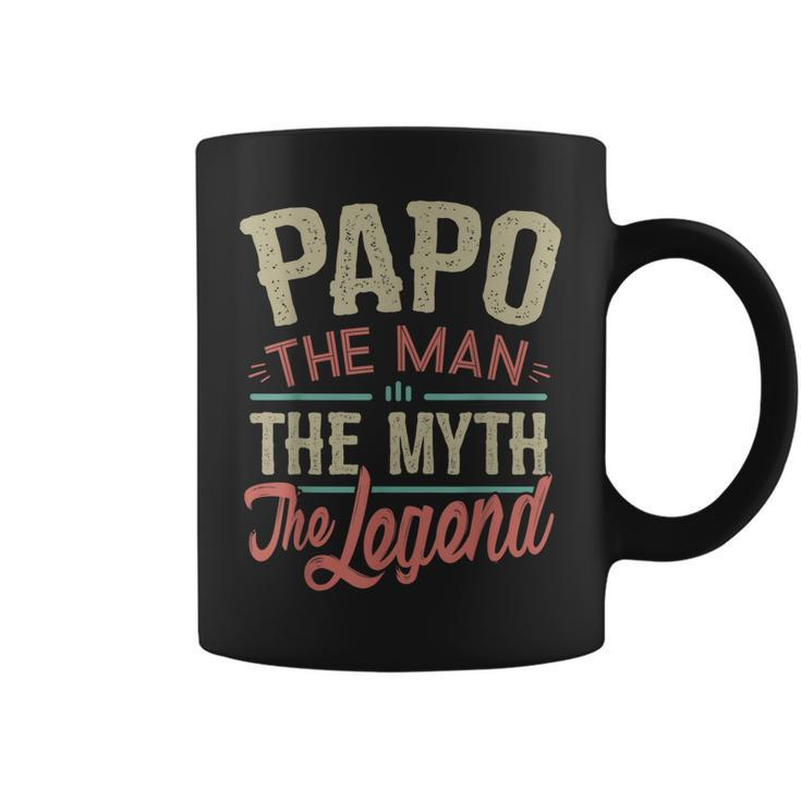 Papo From Grandchildren Papo The Myth The Legend Gift For Mens Coffee Mug