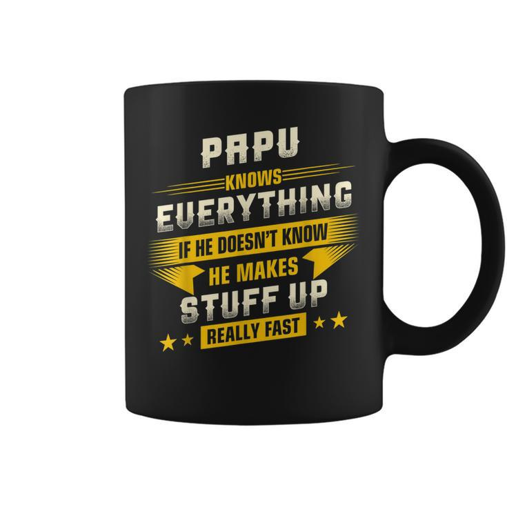Papu Know Everything Best Gift For Dad Grandpa Papa Coffee Mug