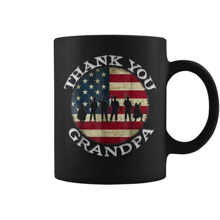 Patriotic American Flag  To Thank A Grandpa Coffee Mug