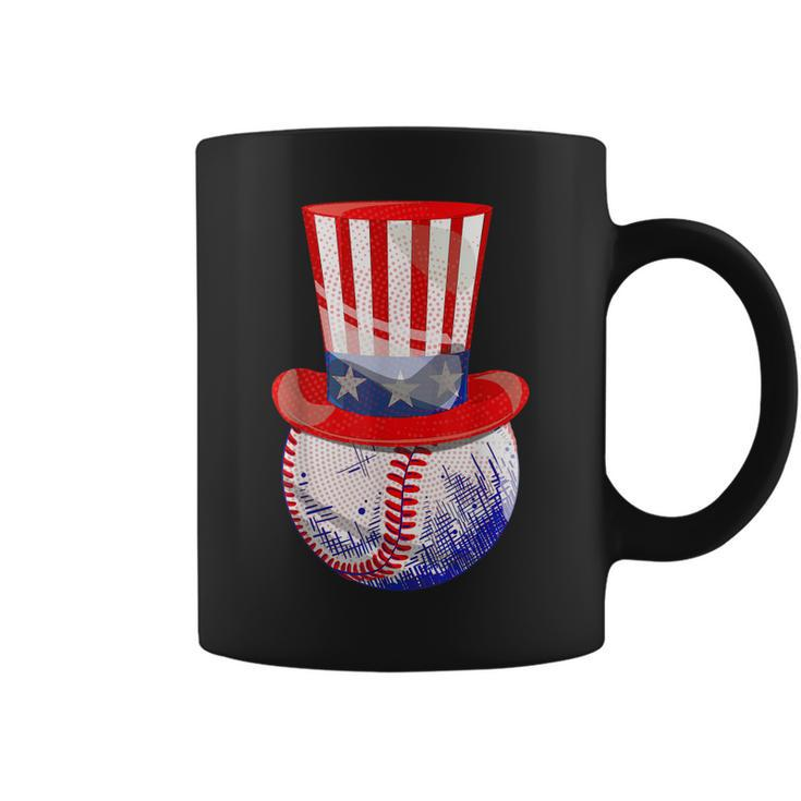 Patriotic Baseball Ball American Uncle Sam Flag 4Th Of July Coffee Mug