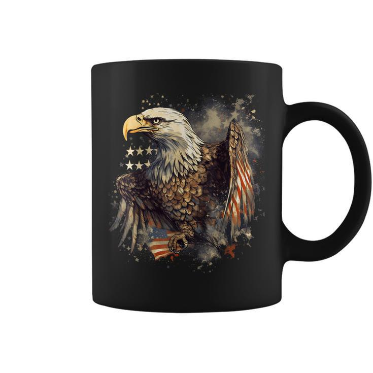 Patriotic Eagle Usa American Flag Vintage - 4Th Of July  Coffee Mug