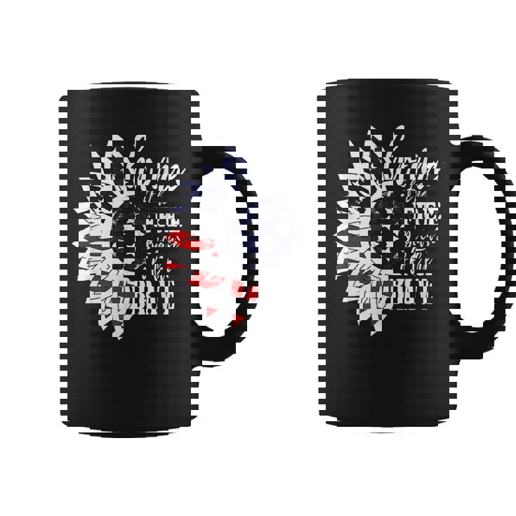 Patriotic Military American Patriotic Sunflower Memorial Day Coffee Mug
