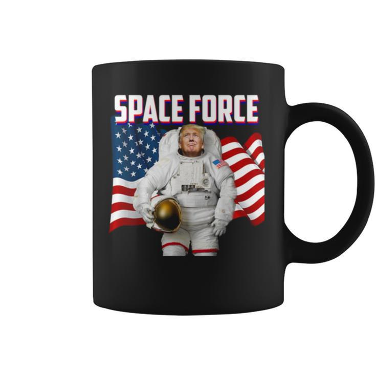Patriotic Space Force American Flag Donald Trump Coffee Mug