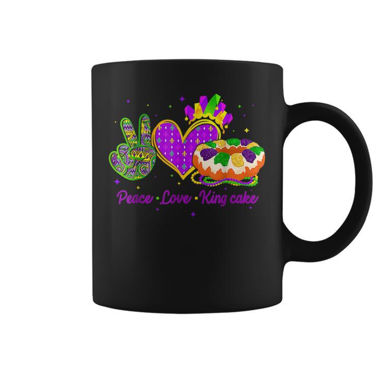 Peace Love King Cake Funny Mardi Gras Festival Party Costume  V11 Coffee Mug