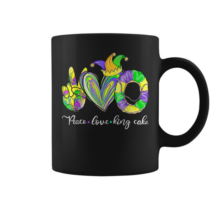 Peace Love King Cake Funny Mardi Gras Festival Party Costume  V12 Coffee Mug