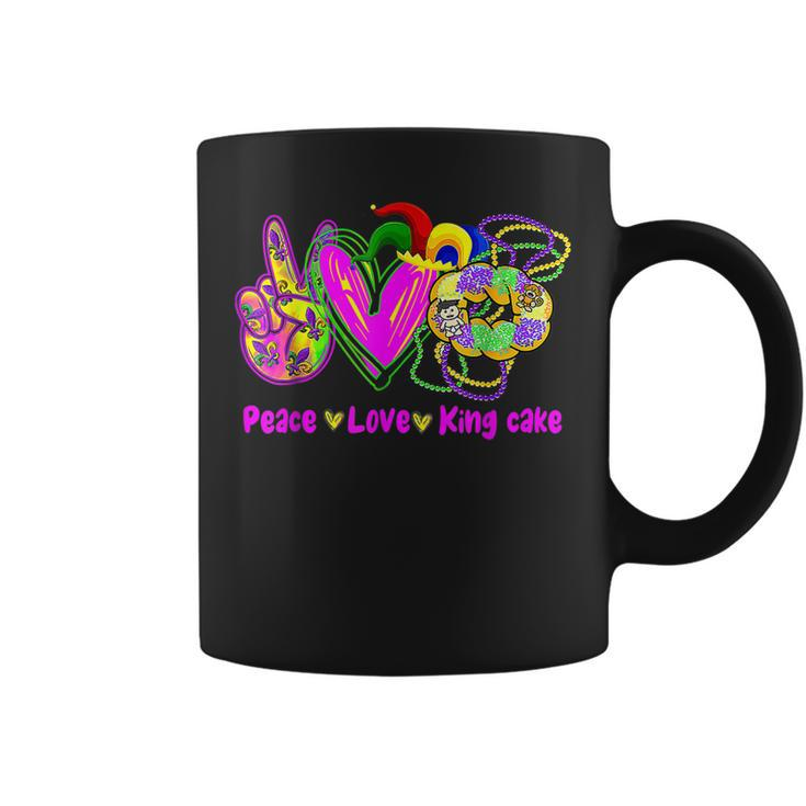Peace Love King Cake Funny Mardi Gras Festival Party Costume  V2 Coffee Mug
