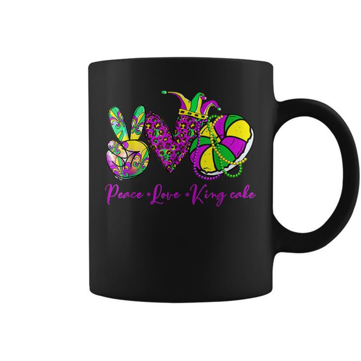 Peace Love King Cake Funny Mardi Gras Festival Party Costume  V4 Coffee Mug