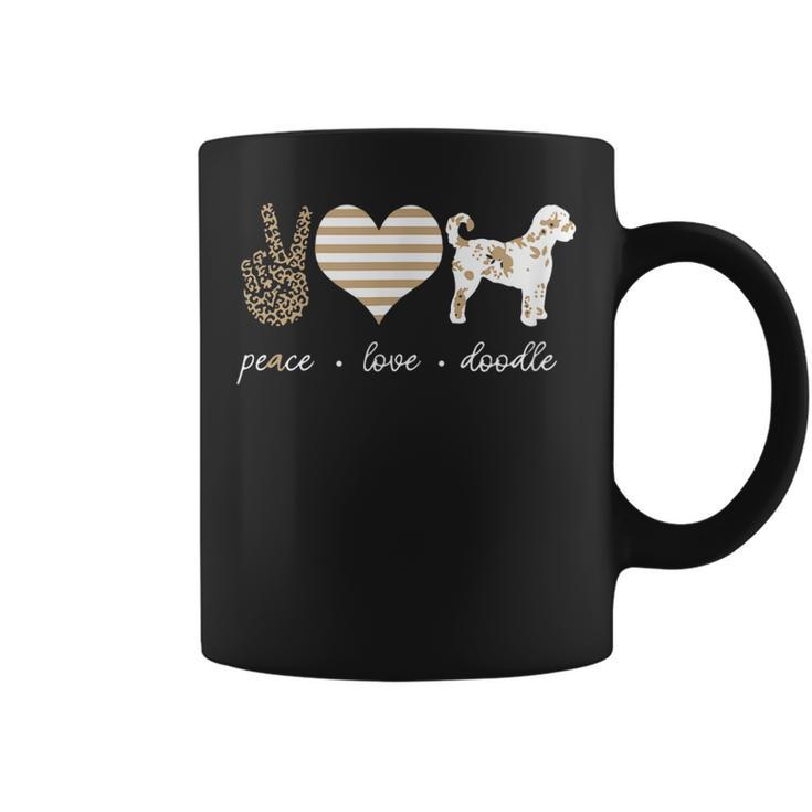 Peace With Love Doodle Mom Doodle Lover Doodle Mama  Coffee Mug