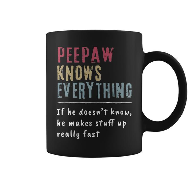 Peepaw Know Everything   Grandpa Gift Coffee Mug