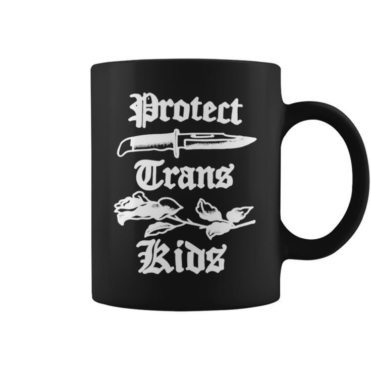 Peggy Flanagan Wearing Protect Trans Kids Coffee Mug