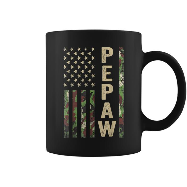 Pepaw American Military Camouflage Flag Gift Fathers Day Gift For Mens Coffee Mug