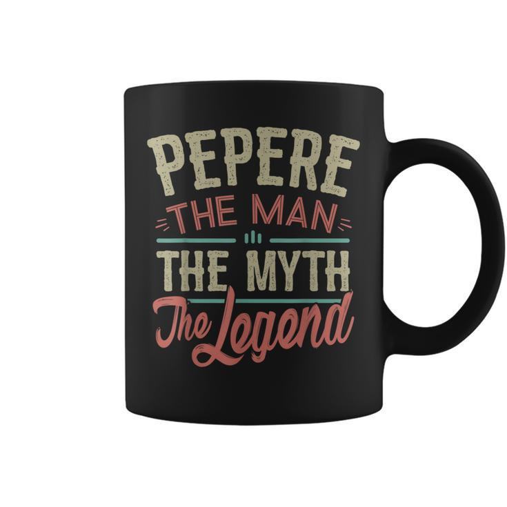 Pepere From Grandchildren Pepere The Myth The Legend Gift For Mens Coffee Mug