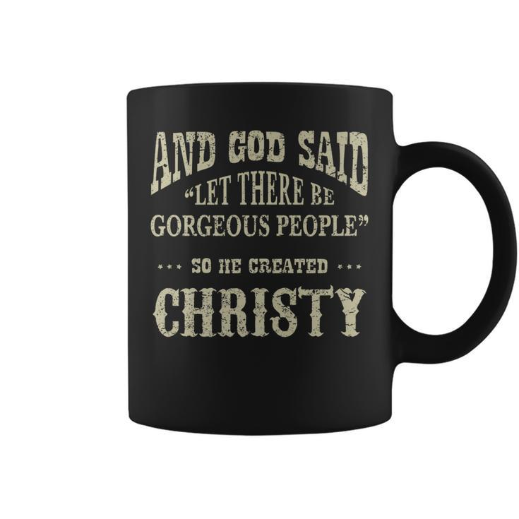 Personalized Birthday Gift Idea For Person Named Christy Coffee Mug