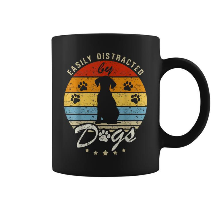 Pet Lover Easily Distracted By Dogs Funny Dogs Mom Puppy Coffee Mug