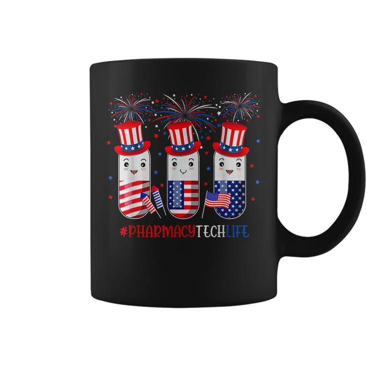 Pharmacy Tech Funny Pills American Patriotic 4Th Of July  Coffee Mug