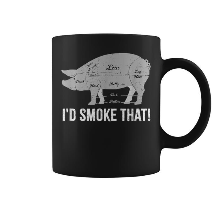 Pig Id Smoke That Bbq Grilling Fathers Day Smoking Meat Coffee Mug