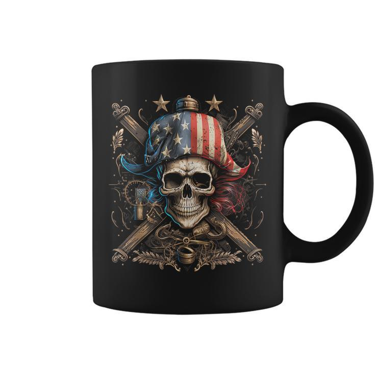 Pirate 4Th Of July American Flag Usa America Funny  Coffee Mug