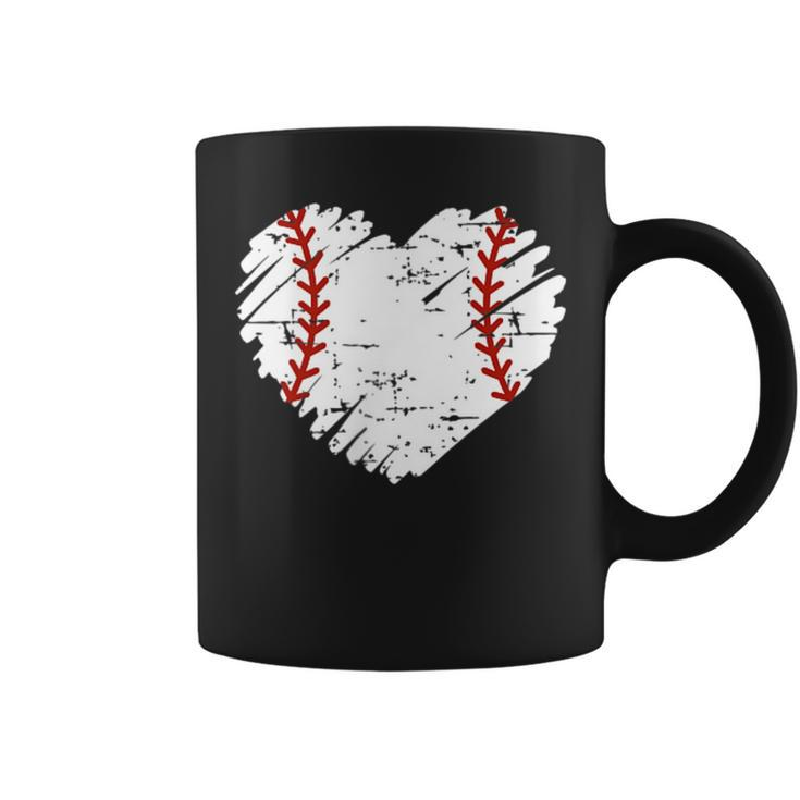 Pocket Baseball Heart Cute Softball Men Women Mom Dad Boys Coffee Mug