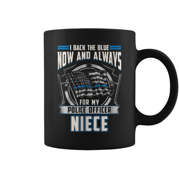 Police Officer Niece  Proud Uncle Aunt Supporter Coffee Mug