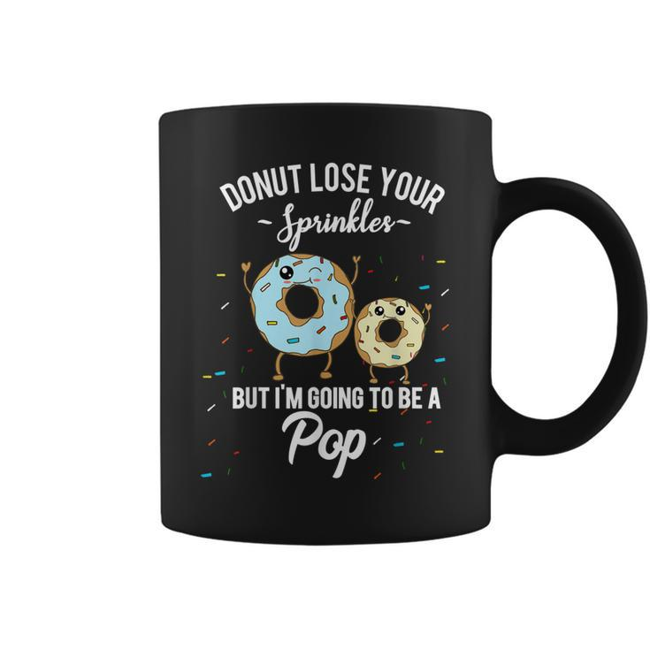 Pop Grandfather Pregnancy Baby Announcement Father Dad Donut Coffee Mug