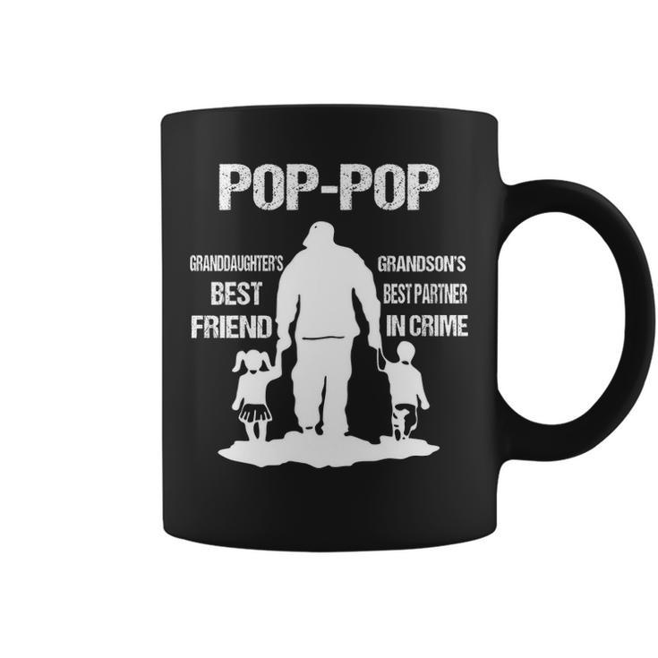Pop Pop Grandpa Gift   Pop Pop Best Friend Best Partner In Crime Coffee Mug