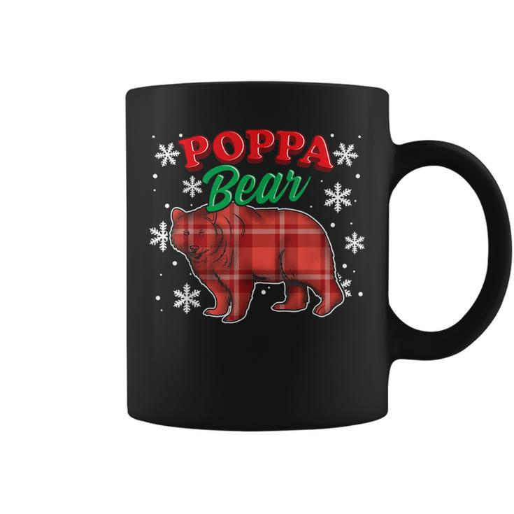 Poppa Bear  Buffalo Plaid Gift Matching Bear Family Gift For Mens Coffee Mug