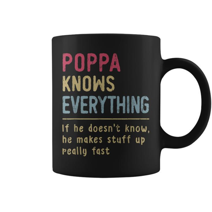 Poppa Know Everything Grandpa Gift Gift For Mens Coffee Mug