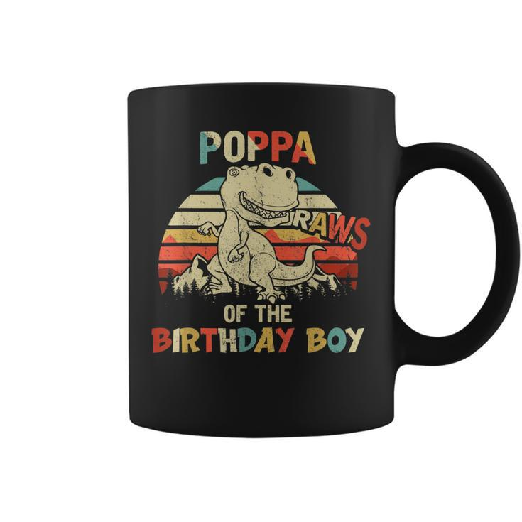 Poppa Of The Birthday Boy Dinosaur Rawr Trex Coffee Mug