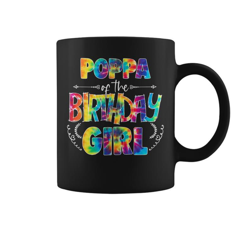 Poppa Of The Birthday Girl Matching Family Tie Dye Coffee Mug