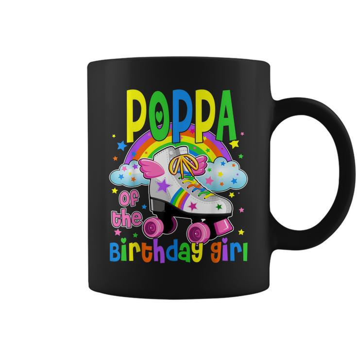 Poppa Of The Birthday Girl Rolling Skate Family Vibes Coffee Mug