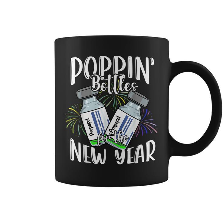 Poppin Bottles For The New Year Funny Icu Nurse Crew 2023  Coffee Mug