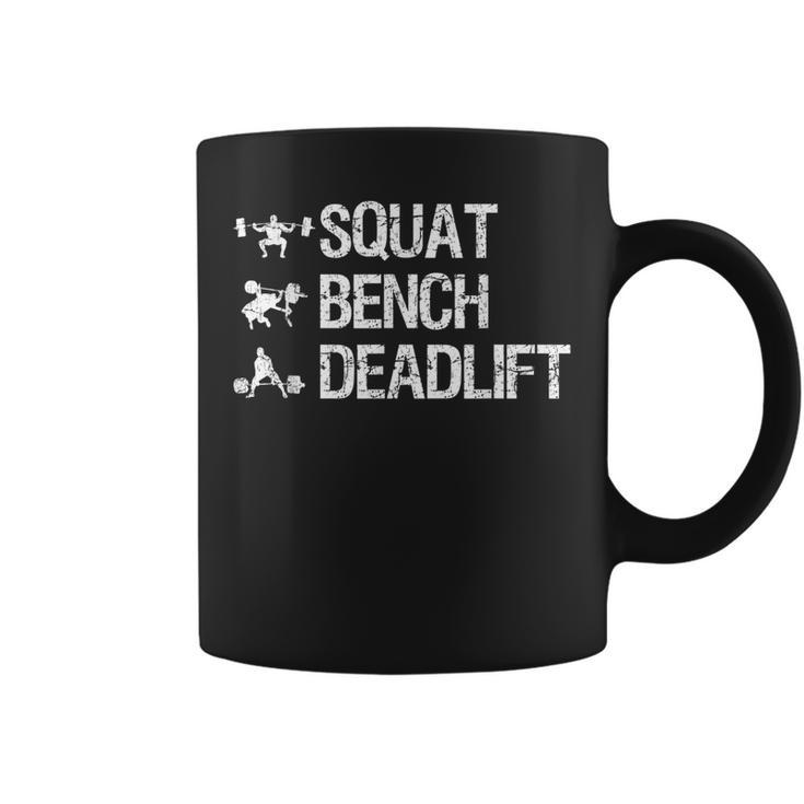 Powerlifting Squat Bench Deadlift Weightlifting Gym Lover  Coffee Mug