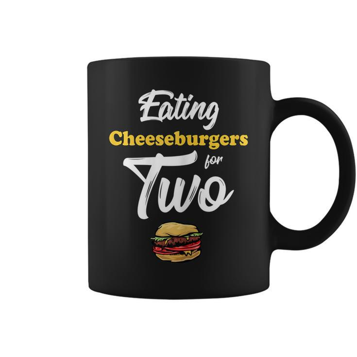 Pregnancy  Eating Cheeseburgers For Two 4Th Of July  Gift For Womens Coffee Mug