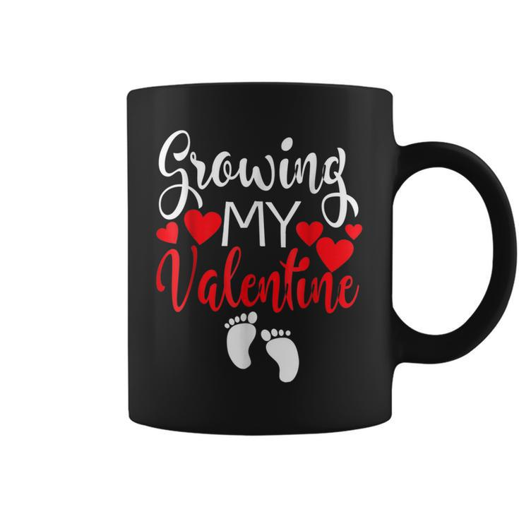 Pregnancy Valentines Day Growing My Valentine Mom  Coffee Mug